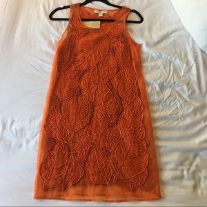 MICHAEL Michael Kors Palm Leaf Applique Dress